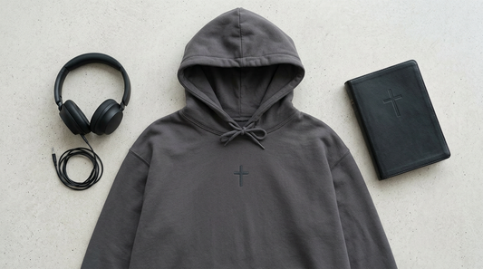 Minimal Cross Hoodie